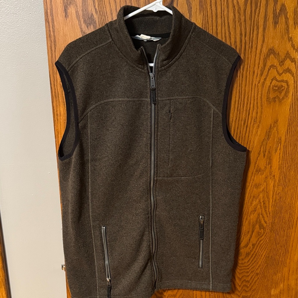 Men's Brown Zip-Up Vest